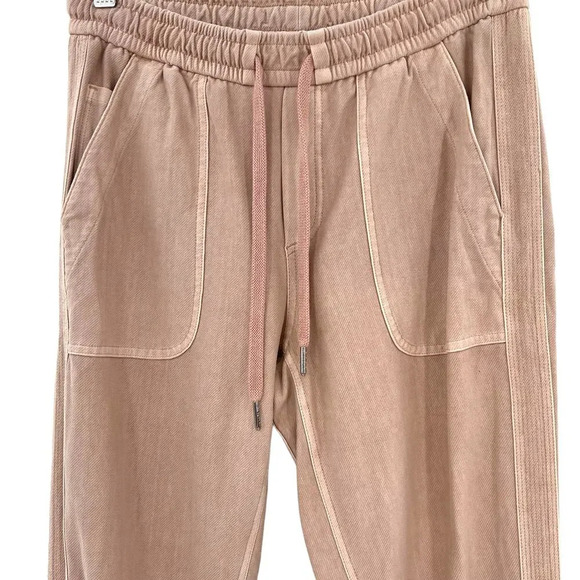 Athleta Farallon Jogger Pants in Mocha Latte Pink Beige Sweatpants Size 2 - Picture 4 of 11